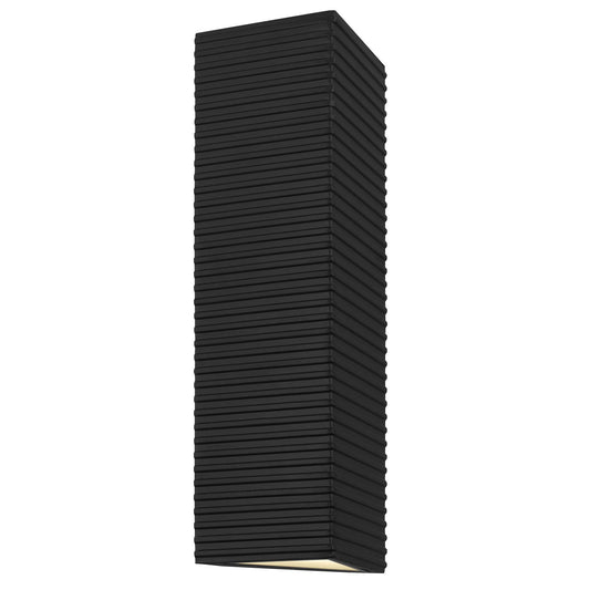 Quoizel Kyler 18in LED Outdoor Wall Lantern | Contemporary Earth Black Steel | Front Door & Porch Entry | 6.5 x 4.25 x 18.25 in | Model KYLE8406EK