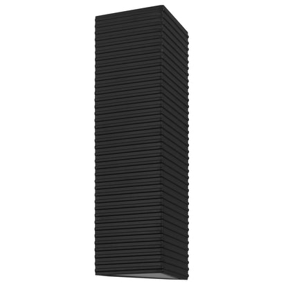 Quoizel Kyler 18in LED Outdoor Wall Lantern | Contemporary Earth Black Steel | Front Door & Porch Entry | 6.5 x 4.25 x 18.25 in | Model KYLE8406EK