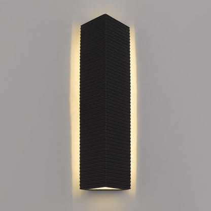 Quoizel Kyler 24in LED Outdoor Wall Lantern | Modern Earth Black Steel | Front Door & Garage | 4.25 x 6.5 x 23.75 in | Model KYLE8407EK