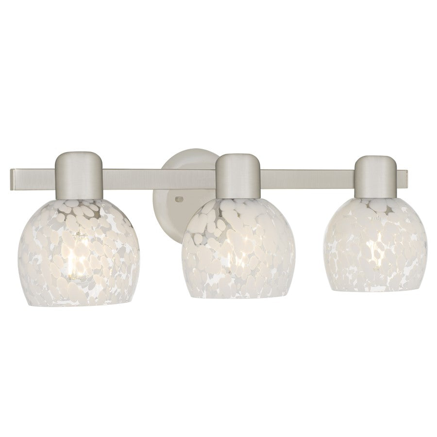 Quoizel Layton 3-Lt Brushed Nickel Vanity Light, Brushed Nickel - LAY8622BN