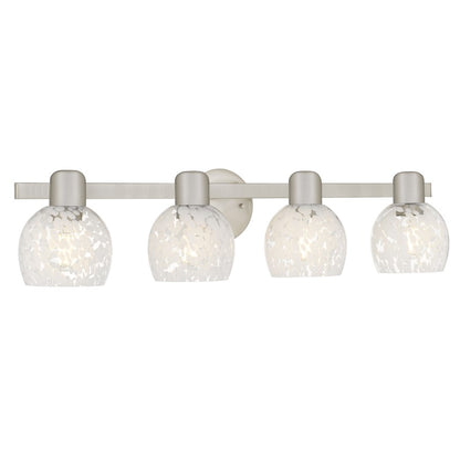 Quoizel Layton 4-Lt Brushed Nickel Vanity Light, Brushed Nickel - LAY8630BN
