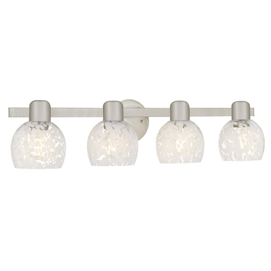 Quoizel Layton 4-Lt Brushed Nickel Vanity Light, Brushed Nickel - LAY8630BN