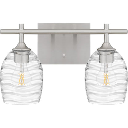 2 Light Bathroom Vanity Light, Brushed Nickel