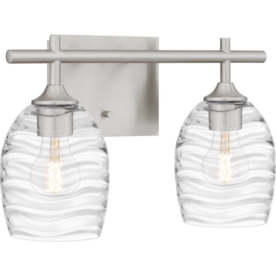 2 Light Bathroom Vanity Light, Brushed Nickel