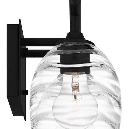 3 Light Bathroom Vanity Light, Matte Black
