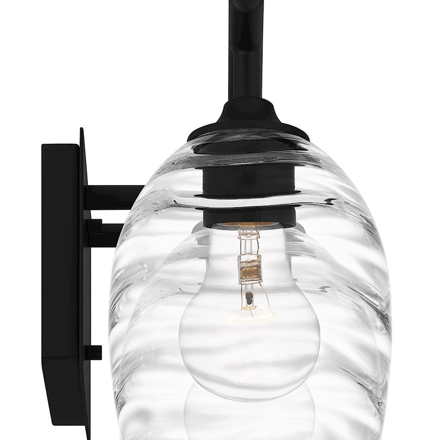 4 Light Bathroom Vanity Light, Matte Black