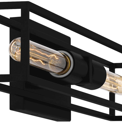 2 Light Bathroom Vanity Light, Matte Black