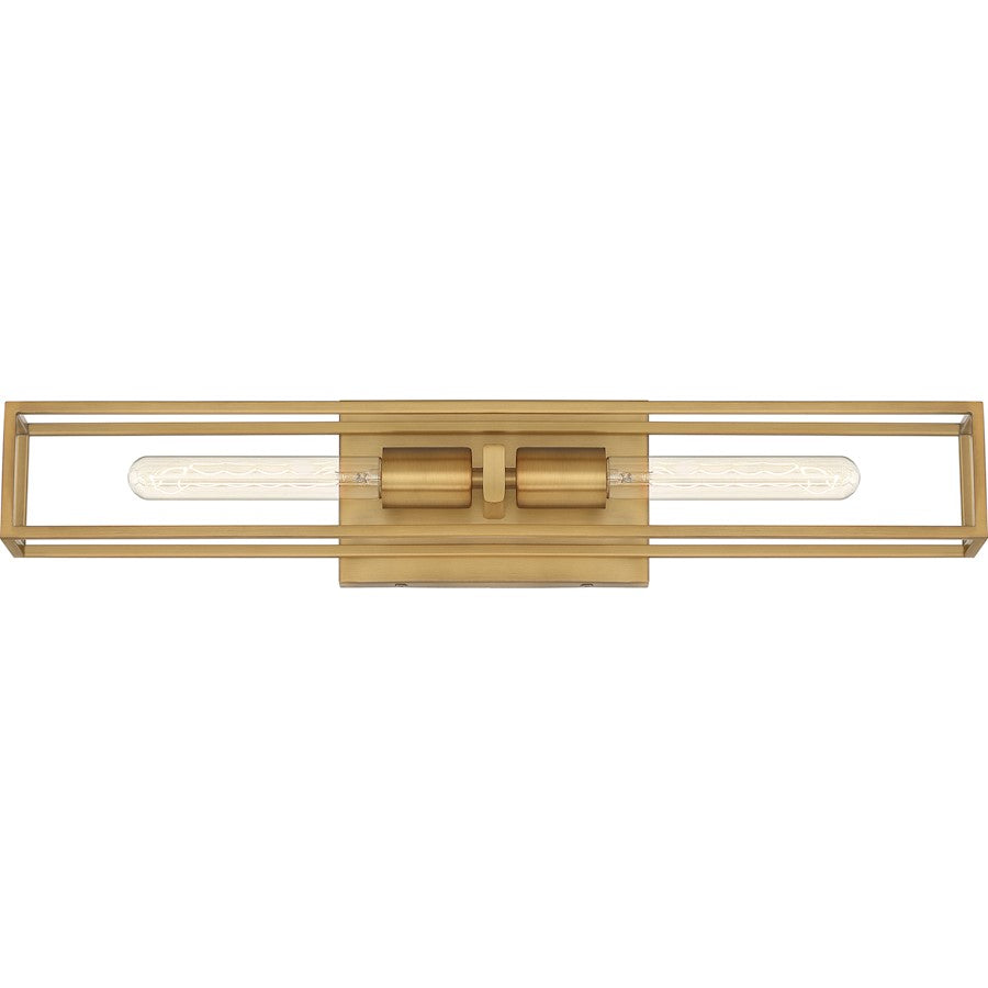 Quoizel Leighton 2 Light Bath Light, Weathered Brass