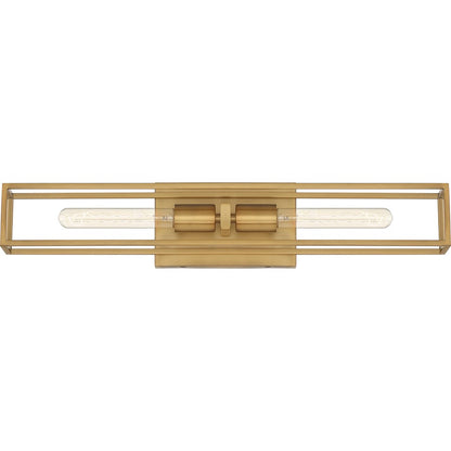 Quoizel Leighton 2 Light Bath Light, Weathered Brass