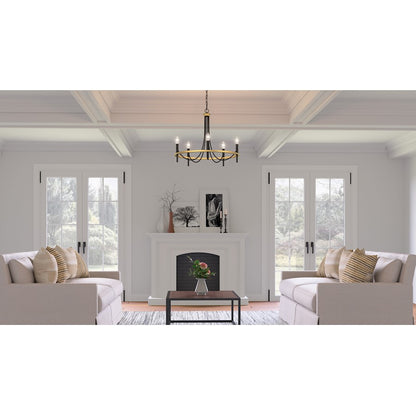 Quoizel Legare 5 Light Chandelier, Matte Black
