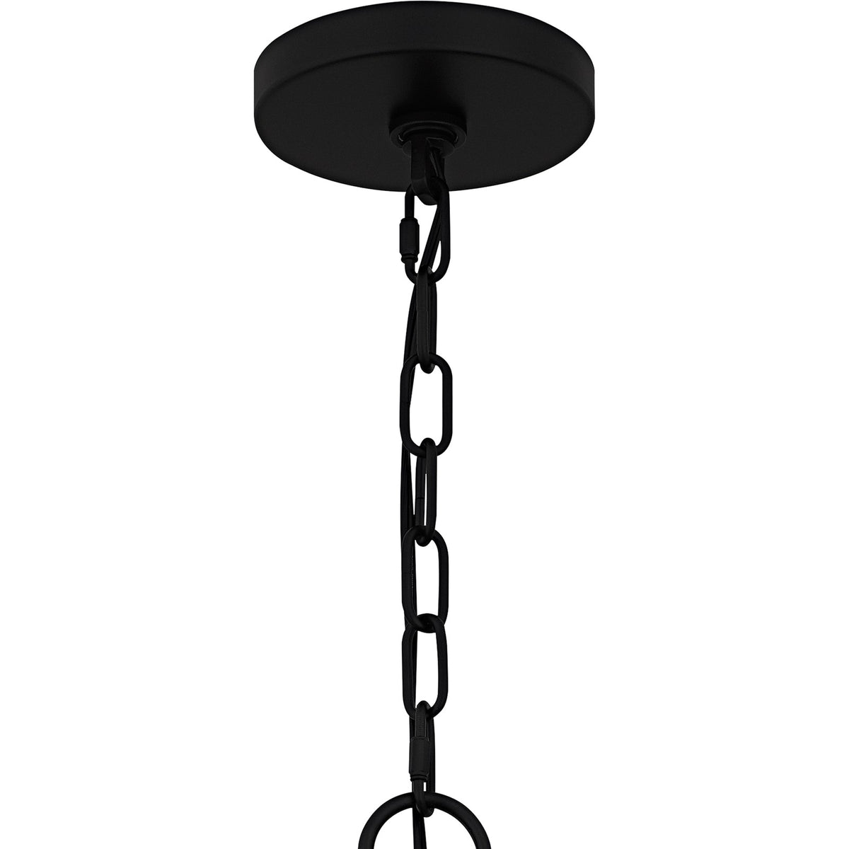 Quoizel Lockery 26in 5-Light Chandelier | Traditional Matte Black and Gold Steel | Dining Room & Foyer | 26 x 26 x 29 in | Model LKY5028MBK