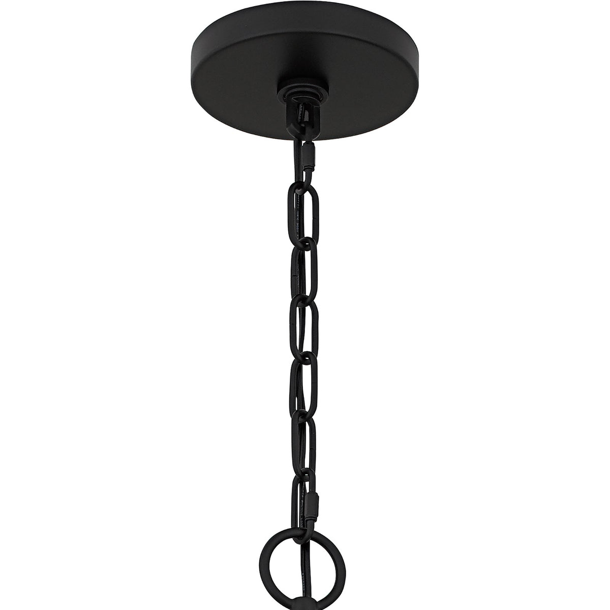 Quoizel Lockery 40in 8-Light Chandelier | Traditional Matte Black and Gold Steel | Dining Room & Foyer | 40 x 40 x 35 in | Model LKY5040MBK