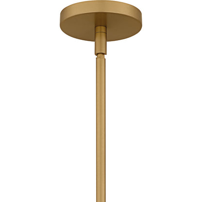 Quoizel Lumi 24in 3-Light Pendant | Modern Brushed Weathered Brass and Metal | Kitchen Island & Dining Room | 24 x 24 x 14 in | Model LMI2824BWS