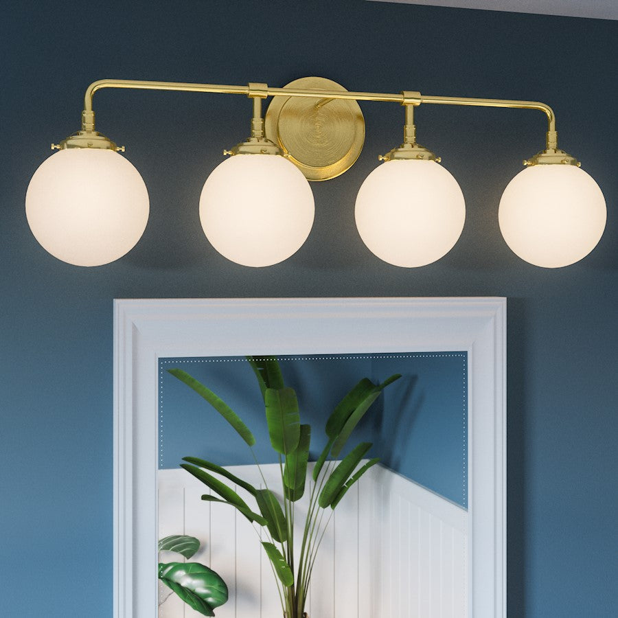 Quoizel Landry 4 Light Bath, Satin Brass