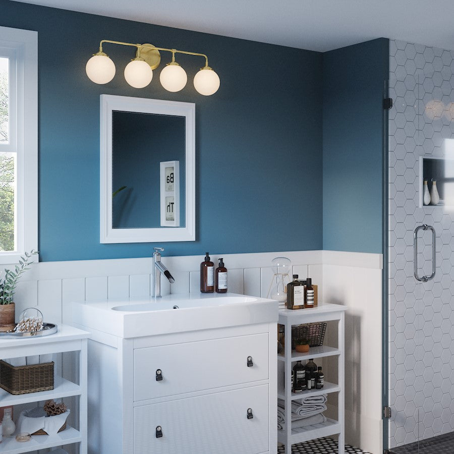 Quoizel Landry 4 Light Bath, Satin Brass