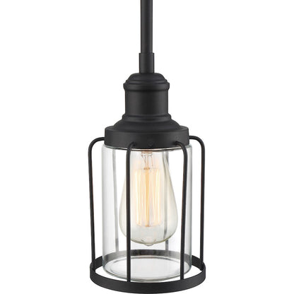 1 Light Mini Pendant, Earth Black