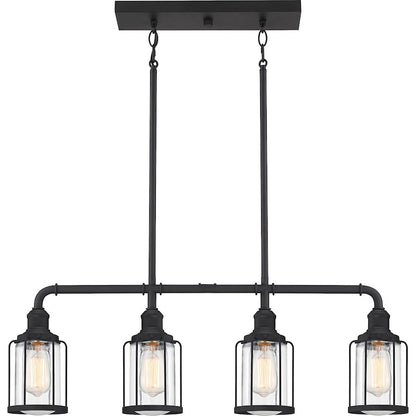 Quoizel Ludlow 4 Light Island Light, Earth Black
