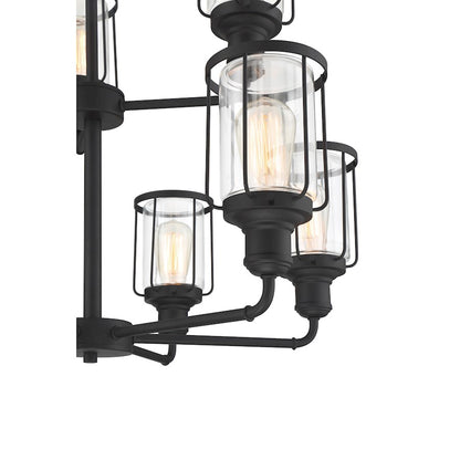 Quoizel Ludlow 9 Light Chandelier, Earth Black