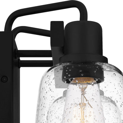 2 Light Bathroom Vanity Light, Matte Black