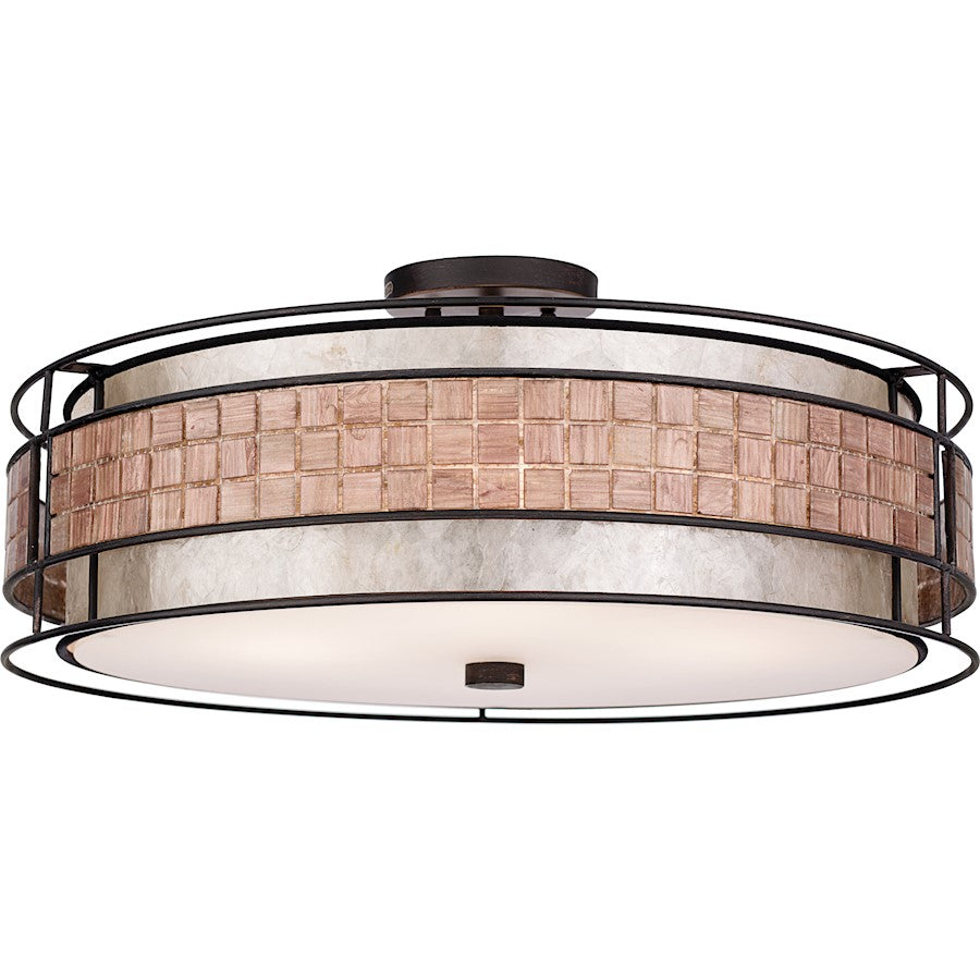 4 Light Laguna Pendant, Renaissance Copper