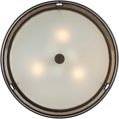 Quoizel 3 Light Laguna Semi-Flush Mount, Renaissance Copper