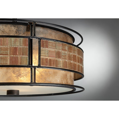 Quoizel 3 Light Laguna Semi-Flush Mount, Renaissance Copper