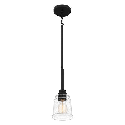 1 Light Mini Pendant, Matte Black