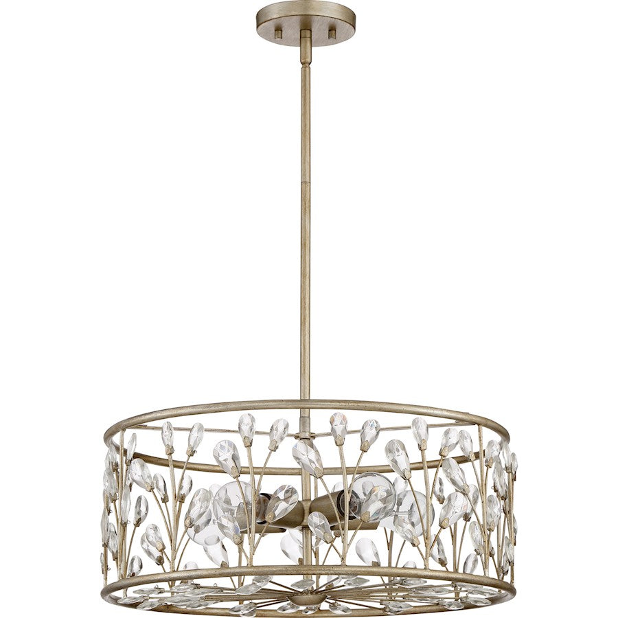 5 Light Meadow Lane Pendant, Vintage Gold