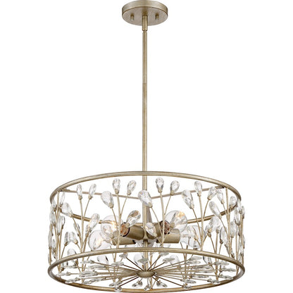 5 Light Meadow Lane Pendant, Vintage Gold
