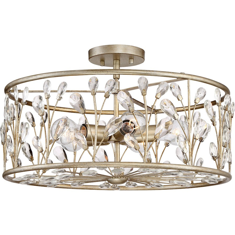 5 Light Meadow Lane Pendant, Vintage Gold