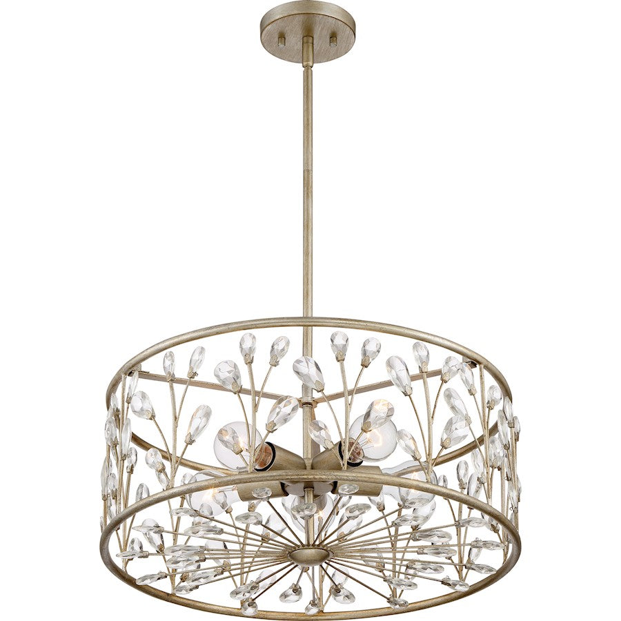 5 Light Meadow Lane Pendant, Vintage Gold