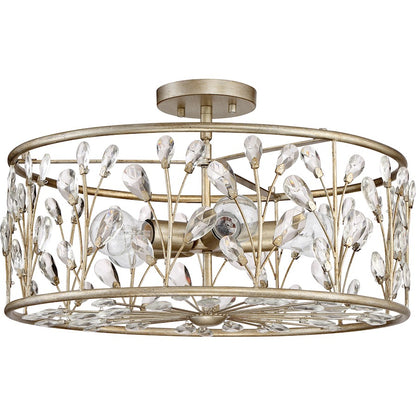 5 Light Meadow Lane Pendant, Vintage Gold