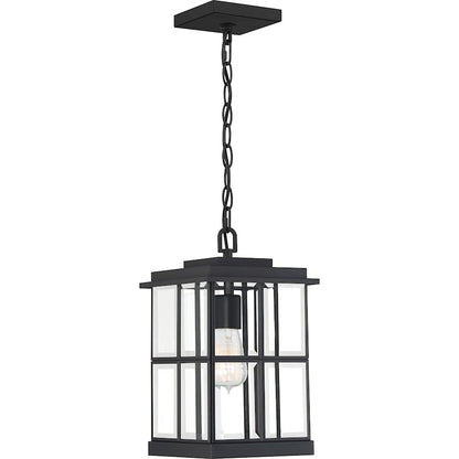 Quoizel Mulligan 1 Light 8" Outdoor Lantern, Matte Black