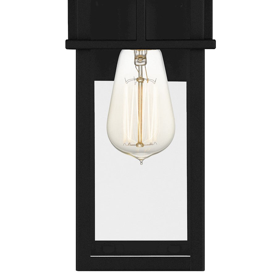 Quoizel Markley 1 Light Outdoor Lantern, Earth Black/Clear