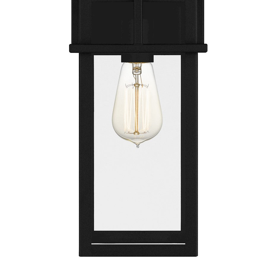 Quoizel Markley 1 Light Outdoor Lantern, Earth Black/Clear