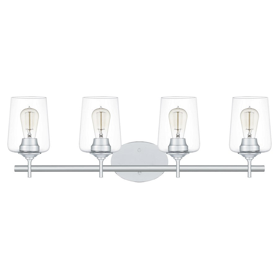Quoizel Miller 4 Light Bath Vanity, Polished Chrome
