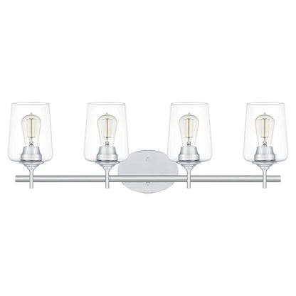 Quoizel Miller 4 Light Bath Vanity, Polished Chrome