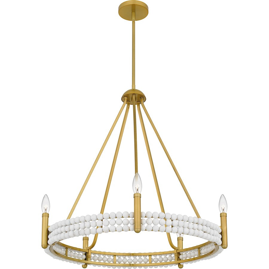 Quoizel Molly 5 Light Chandelier, Brushed Gold