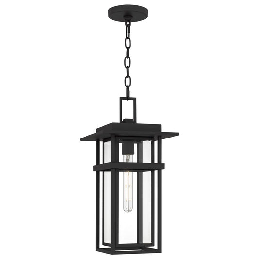Quoizel Morgan 1-Lt 10" Outdoor Hanging Lantern, Earth Bk/Beveled - MORG1910EK
