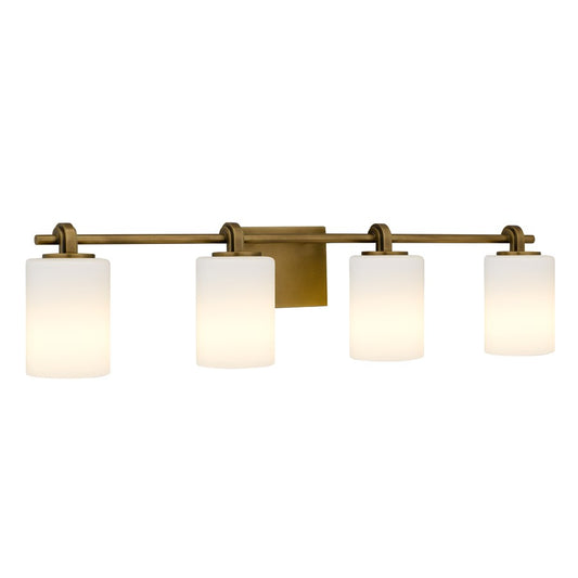 Quoizel Morris 4-Lt Weathered Brass Vanity Light, Weathered Brass - MORR8632WS