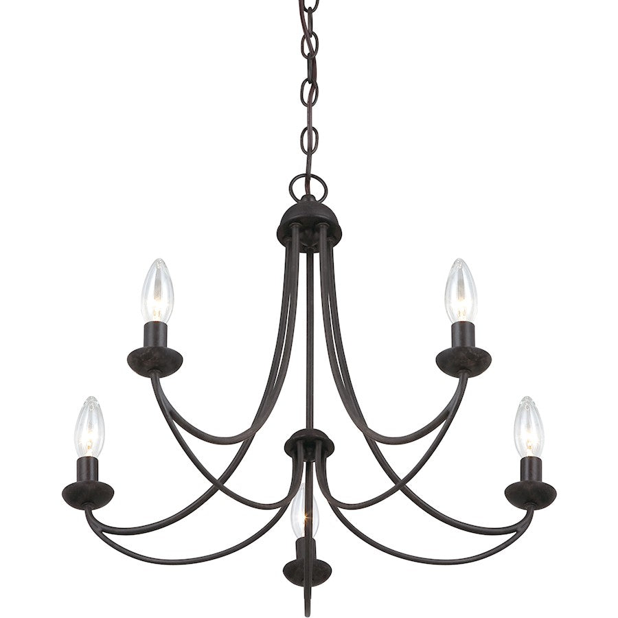 Quoizel Mirren Chandelier, Imperial Bronze