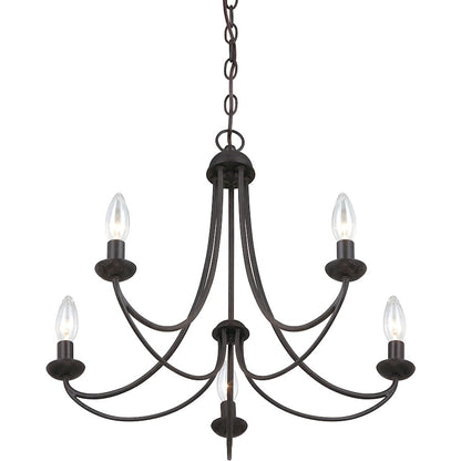 Quoizel Mirren Chandelier, Imperial Bronze