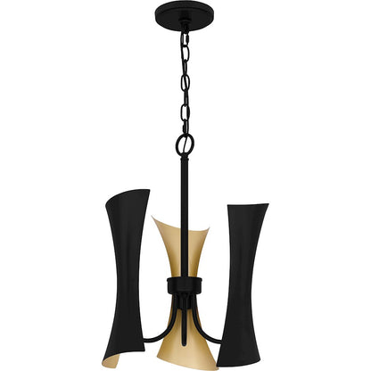3 Light Pendant, Black
