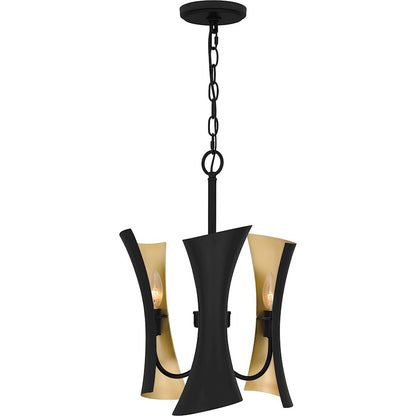 3 Light Pendant, Black