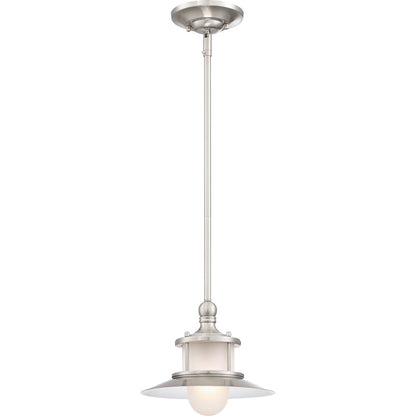 Quoizel 1 Light New England Mini Pendant in Brushed Nickel