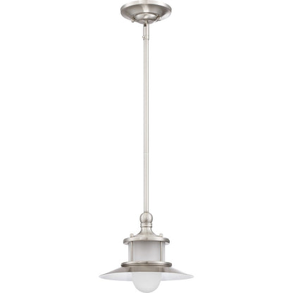 Quoizel 1 Light New England Mini Pendant in Brushed Nickel