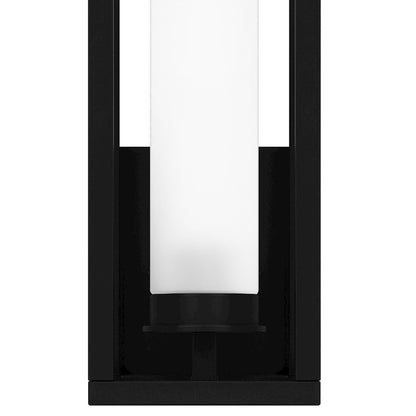Quoizel Neville 1 Light Outdoor Lantern, Matte Black/Etched