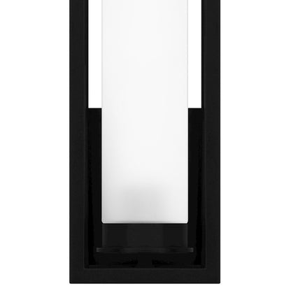 Quoizel Neville 1 Light Outdoor Lantern, Matte Black/Etched