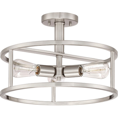 Quoizel New Harbor 3 Light Semi-Flush Mount