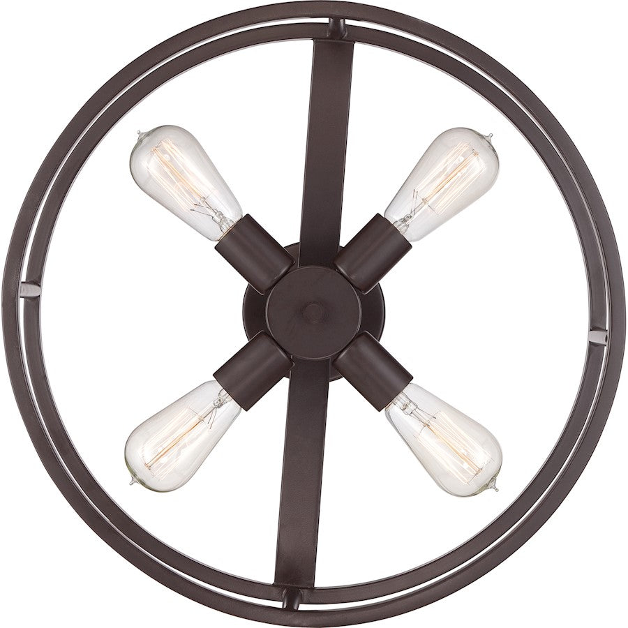 Quoizel New Harbor Semi-Flush Mount, Western Bronze